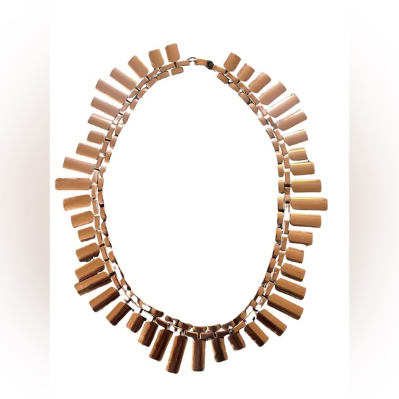 Jewelry - Vintage Mid-Century style bronze necklace and bracelet set.